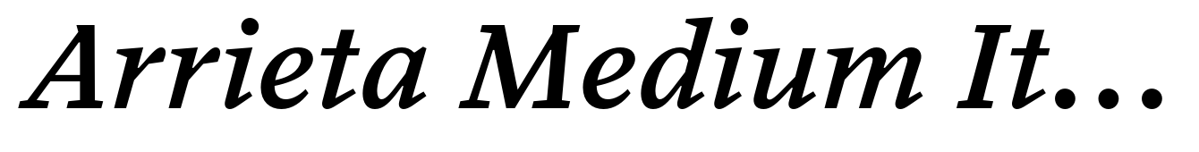 Arrieta Medium Italic